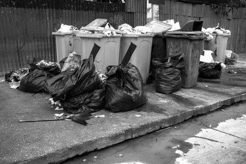 Lambeth builders managing waste with proper equipment.